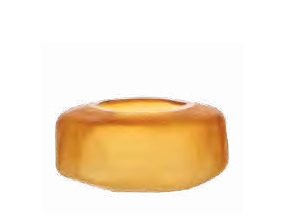 Vase Low  Amber