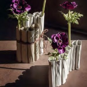 2 Pieces Gray Vase