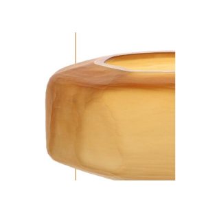 Vase Low  Amber