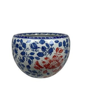 Ming Planter White & Blue