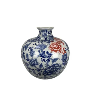 Ming Vase Chinese Style white & Blue