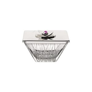 Square Cornical Glass With Cover Large