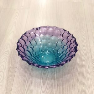 Bowl Lead Crystal With Blue,Purple