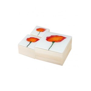 Box Poppy White-Red