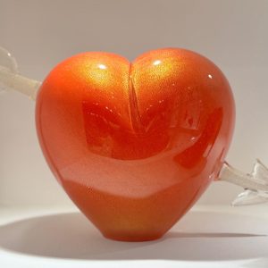 Eros Bocca Vase Red & Gold