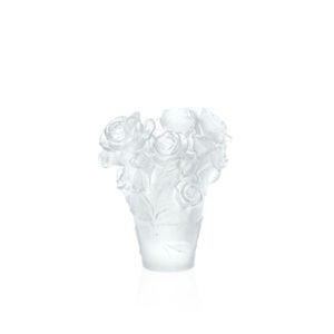Daum Rose Vase White Small