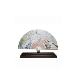 Lladro Iris and Cherry Flowers Fan