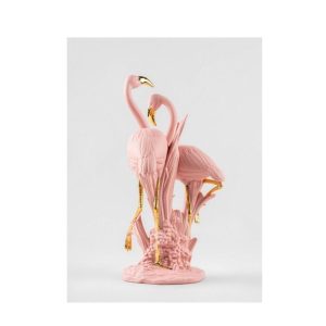 Lladro The Flamingos Pink