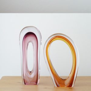 GLASS PIECE AMBER COLOR