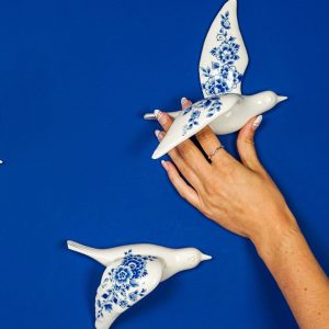 Wall Bird Ceramic Blue