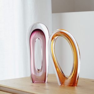 GLASS PIECE  PINK COLOR