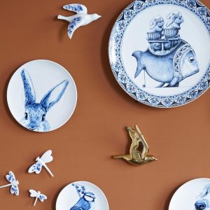 Wall Bird Ceramic Blue
