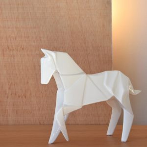 Horse White Matte Ceramic Small