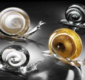 Snail Medium White & Gold