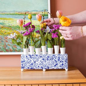 Tulip Vase Blue-Rectangular