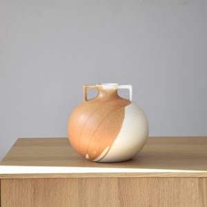 CERAMIC VASE DARK ORANGE