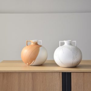 CERAMIC VASE DARK ORANGE