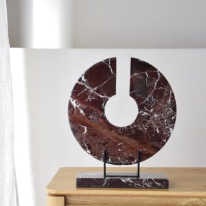 Sculptue Marble & Metal Brown