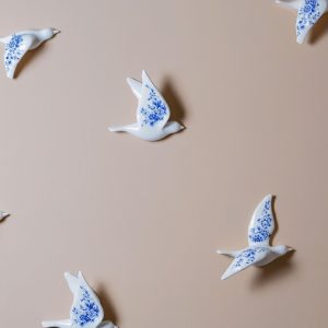 Wall Bird Ceramic Blue