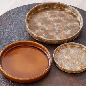 CENTERPIECE CERAMIC GOLDEN GRAY SMALL