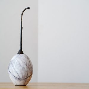 Sculpture Pera Marble And Metal Small