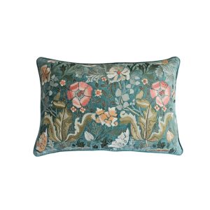 Embroidered Velvet Cushion Flowers