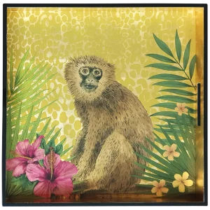 Lacquered Tray Monkey