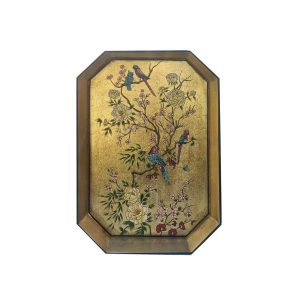 Hand Painted Iron Gold Tray Gold